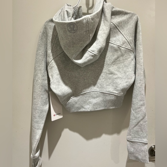 ⭐️Lululemon Scuba Full Zip Cropped Hoodie Heathered Grey Size 6⭐️ - Picture 3 of 12